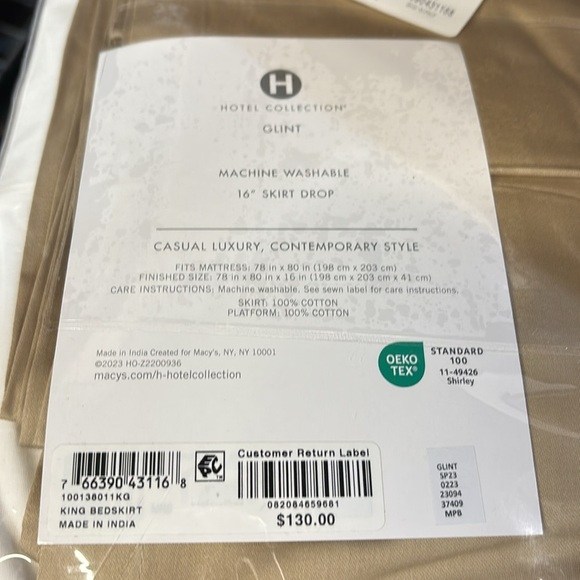 Hotel Collection Gold King Bedskirt - Picture 3 of 3